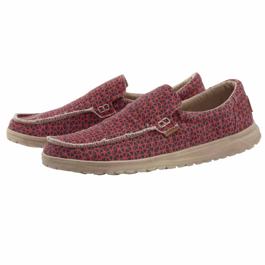 Hey Dude Mikka Print Geometric Red