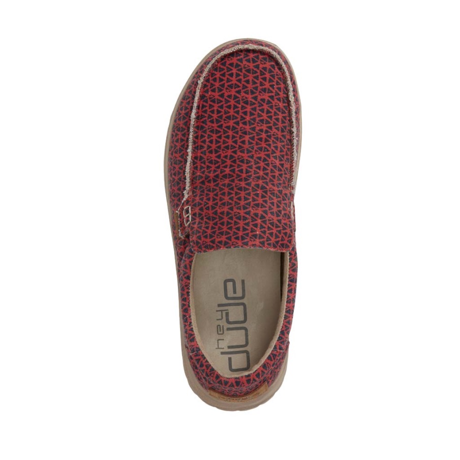 Hey Dude Mikka Print Geometric Red