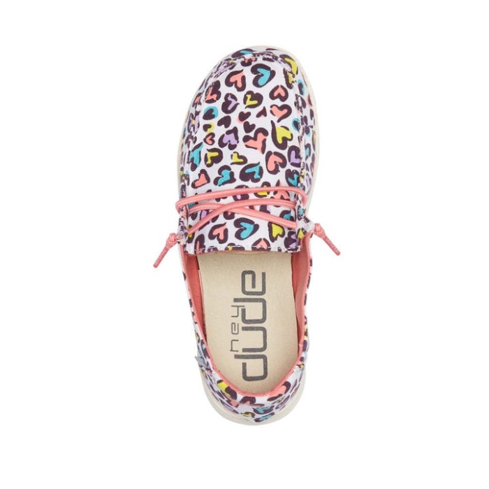 Hey Dude Valkoinen Leopardi Wendy Nuorisoprintti